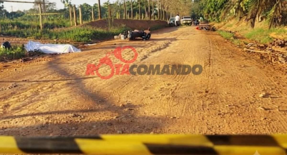 Colisão entre motocicleta e ciclomotor deixa um morto e um ferido na Linha 102 em RO