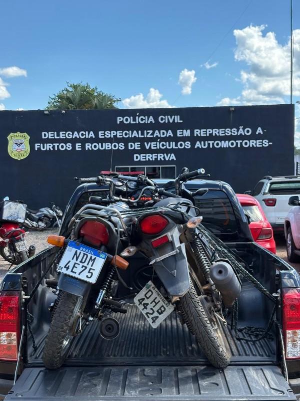 Delegacia de Furtos e Roubos recupera duas motocicletas na região central da capital