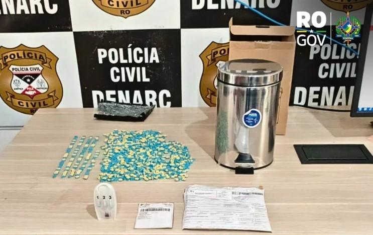 Denarc prende em Porto Velho investigado após apreensão de 1.046 comprimidos de ecstasy que saíram do Rio de Janeiro