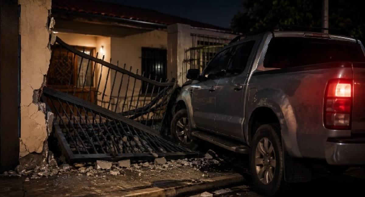 Homem é preso pela Polícia Militar após invadir residência da ex-esposa com caminhonete em RO