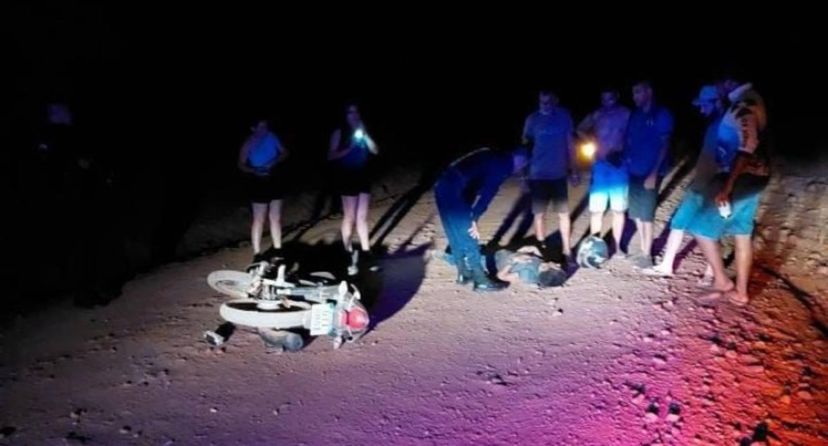 Motociclista fica ferido após queda em estrada rural de RO