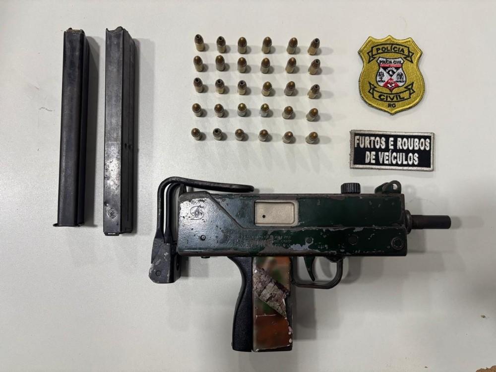 Polícia Civil apreende metralhadora durante operação da Furtos e Roubos de Veículos em Porto Velho