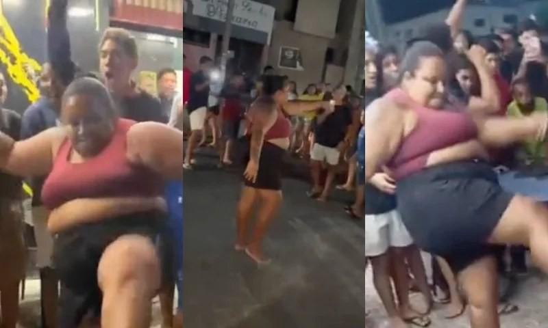 Vulgo ‘Pequena Rasputia’ espanca mulher enquanto população aplaude o espetáculo de horror – VEJA VÍDEO