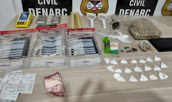 DENARC apreende drogas e detém irmãos durante operação em Porto Velho