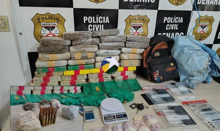 Denarc da capital prende trio ligado ao CV com mais de 30 kg de drogas e munições de fuzil