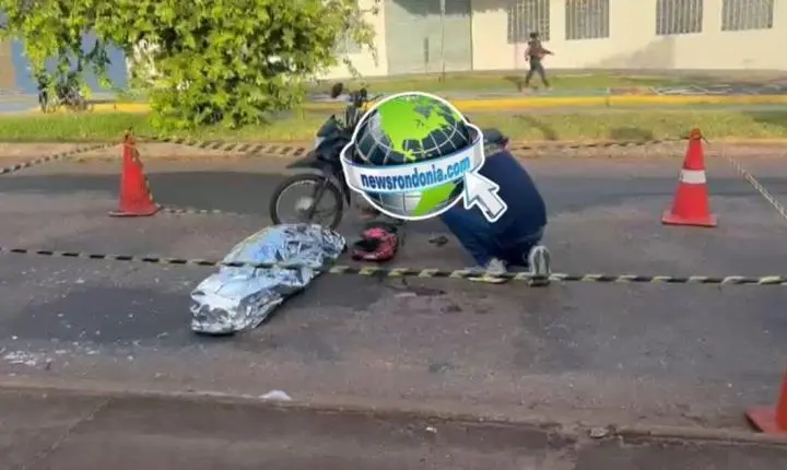 Motociclista fica ferido após acidente de trânsito no bairro Parque Amazônia em Porto Velho