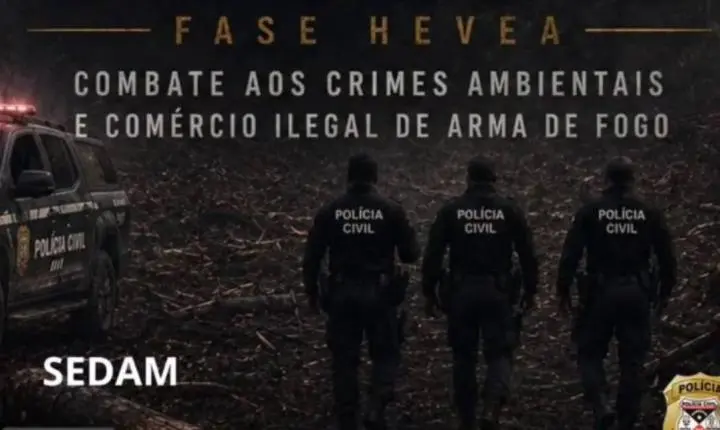 Polícia Civil deflagra Operação Escudo de Cinzas para combater crimes ambientais e tráfico de armas em Rondônia